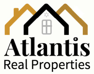 A logo for atlantis real properties